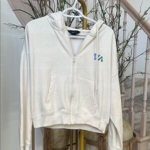 Ivory Zip-Up Hoodie